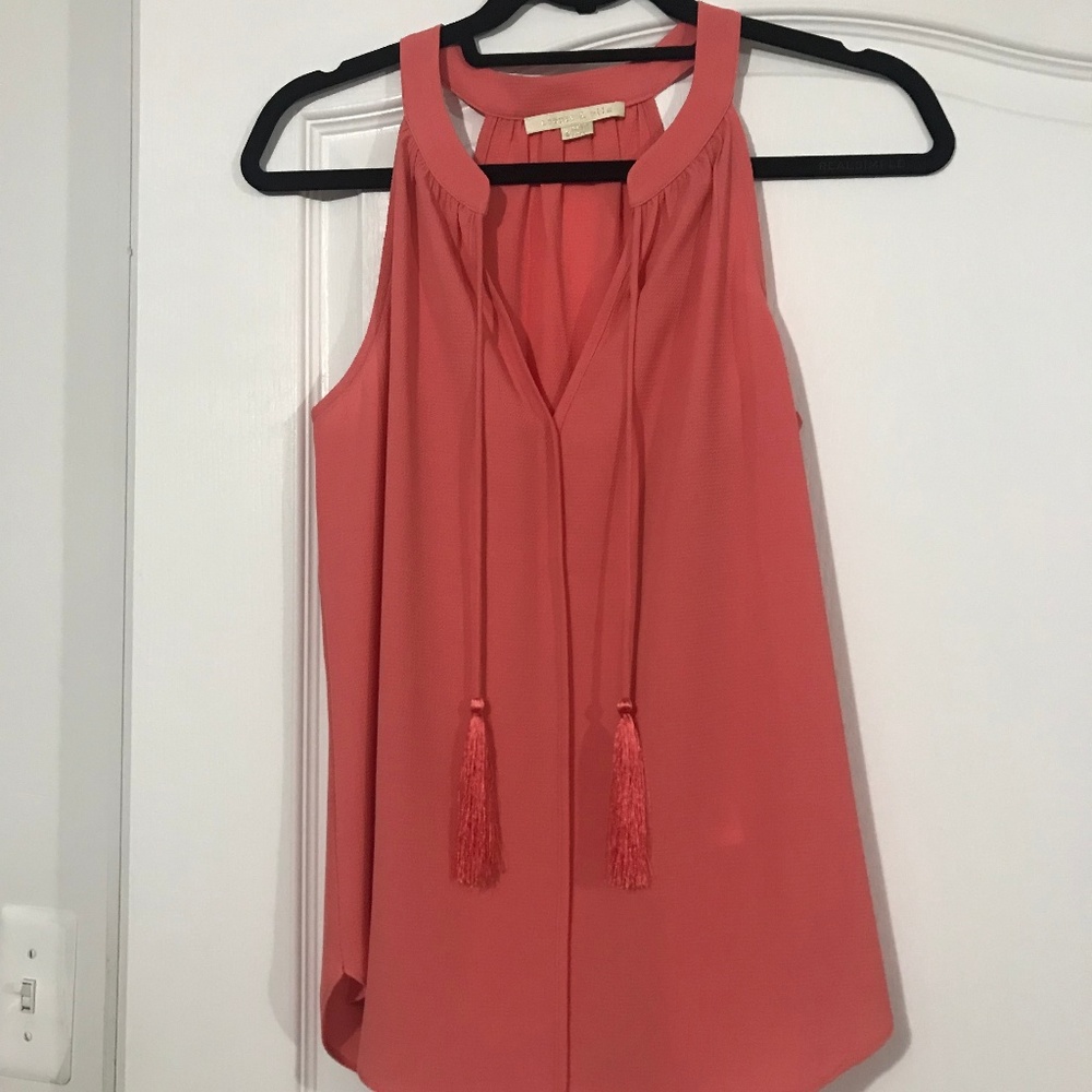 Cooper & Ella 'layla' Tassel Crepe Tank Top SZ S
